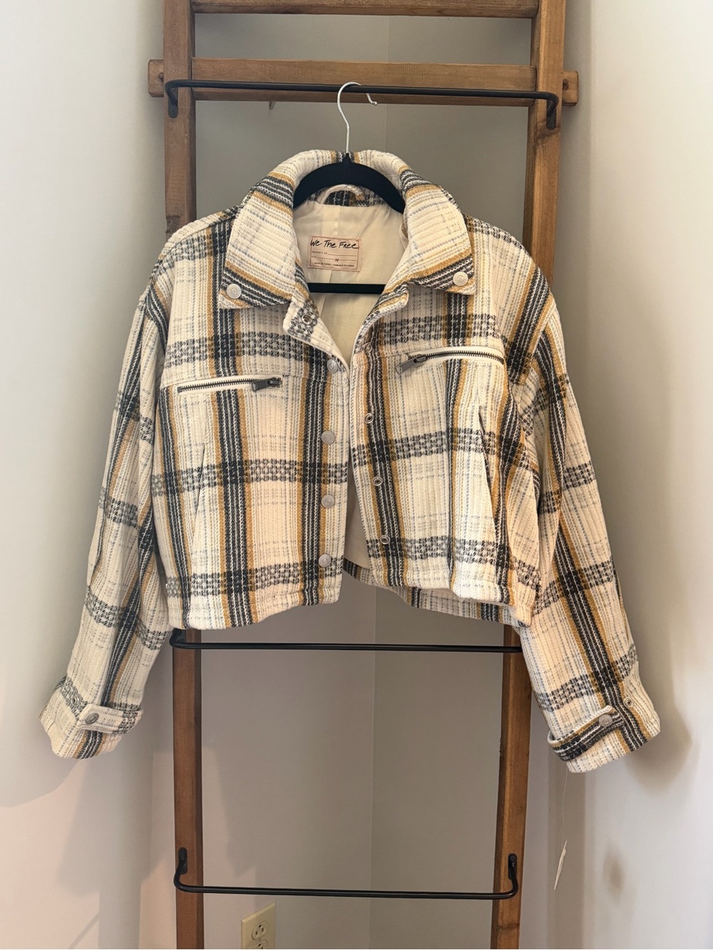 Free People We The Free Plaid Cropped Jacket – NWT